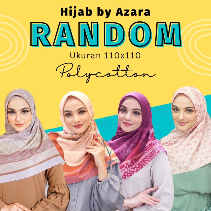 Hijab / Jilbab / Kerudung Segiempat AZARA OSKARA MOTIF Lasercut Voal Katun Premium ( Cocok Untuk Sou