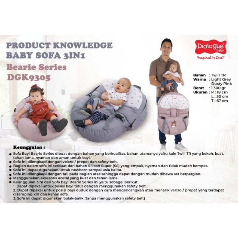 Dialogue Sofa Bayi 3in1 DGK 9305 Bearie Series