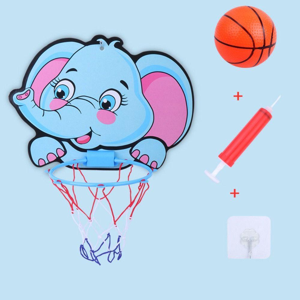 NICKOLAS1 Basket Hoop Kit Kartun Hewan Mainan Olahraga Anak Untuk Anak Kids Game Sport Play Toys Basket Educational Sport Basket Toys