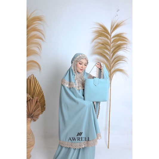 Awrellcollection - Mukena Dewasa Kanyaa Katun Premium Renda Giper Mewah