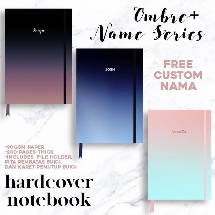 

OMBRE HARDCOVER BINDED NOTEBOOK BUKU TULIS A5 B5 PLAIN GRID DOTTED SEK YH6346R