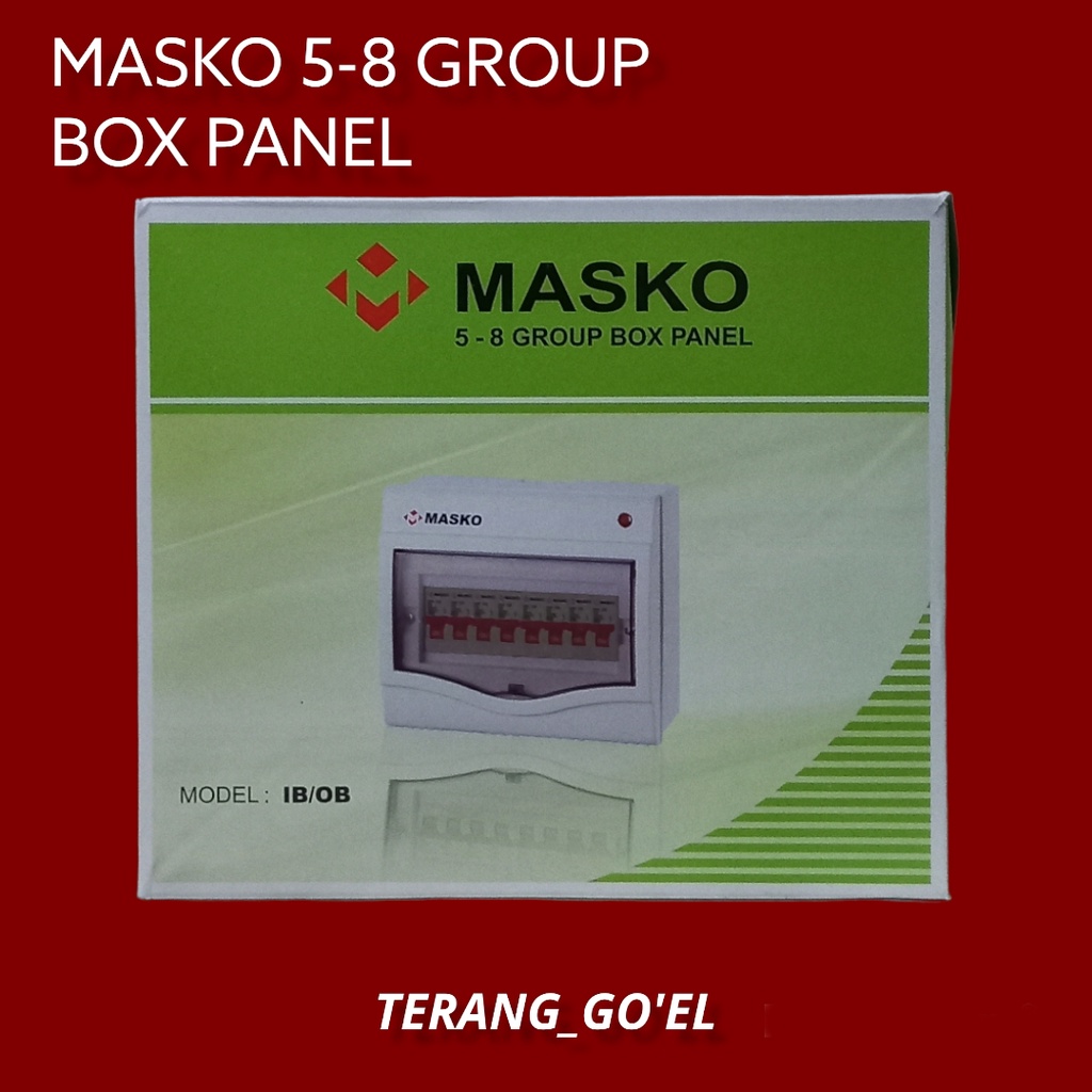 MASKO BOX MCB 5 - 8 GROUP 9808L LAMPU IB OB INBOW OUTBOW TANAM TEMPEL