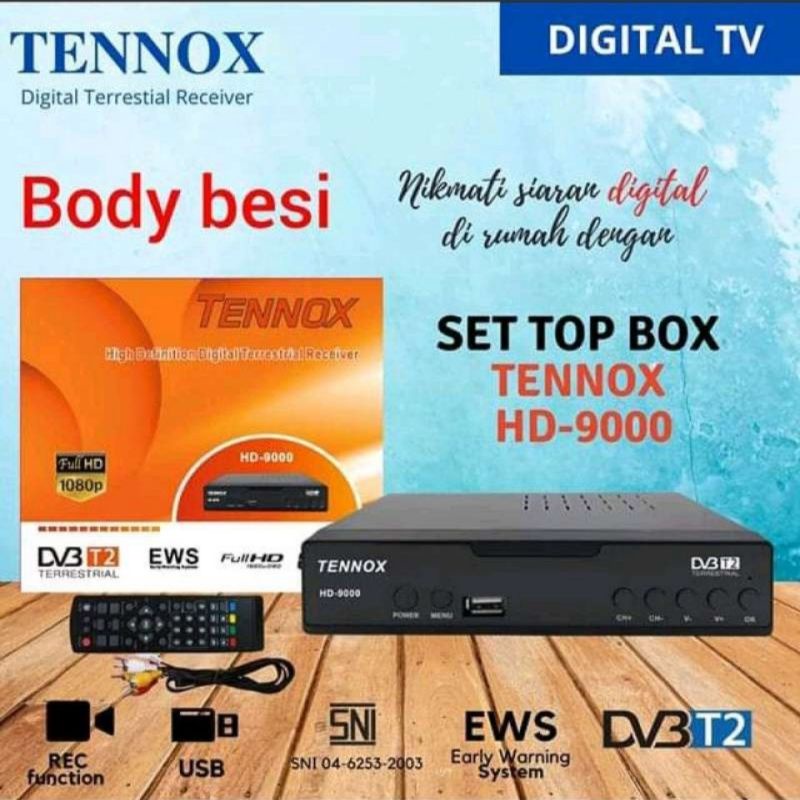 Set Top Box TENOX Receiver TV STB Digital DVBT2-01 Full HD SNI Original COCOK TV TABUNG LED LCD AWET