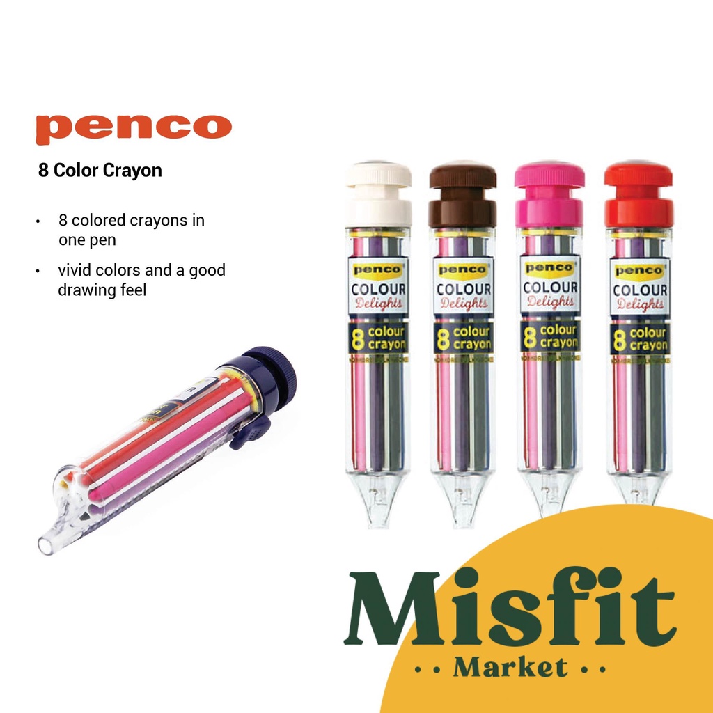 

Hightide Penco 8 Color Crayon High Tide Krayon Mewarnai Unik