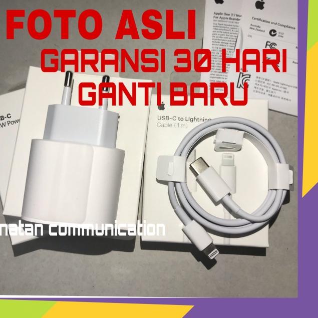 CHARGER IPHONE 11 PRO MAX 11 PRO X XS XS MAX XR 18W FAST CHARGING ORI