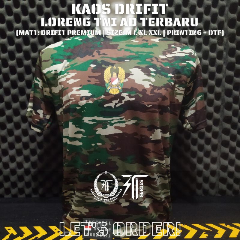 Jersey Drifit Loreng TNI AD Terbaru - Kaos Drifit Loreng NKRI Terbaru - Drifit Premium