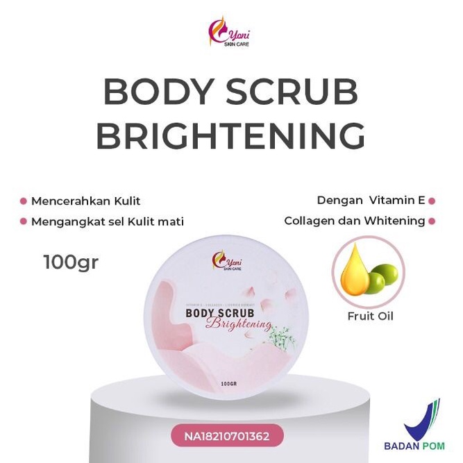 BPOM - BODY SCRUB BRIGHTENING BY YONI SKINCARE 100gr