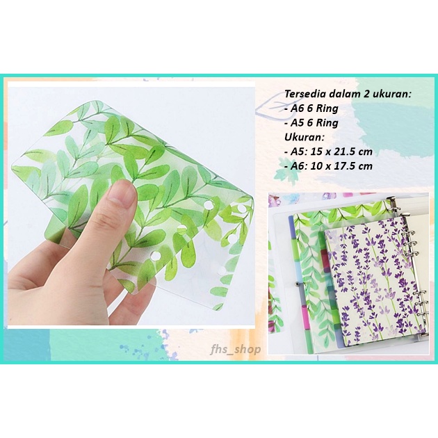 

Pembatas Binder Buku Binder Natural Motif Divider Motif Plastik DIY Plastic Binder Divider Natural Floral Binder A5 A6 6 Ring