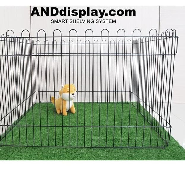 KANDANG ZUKO PAGAR ANJING KUCING PAGAR UMBAR PAGAR BESI ANDDISPLAY - Hitam
