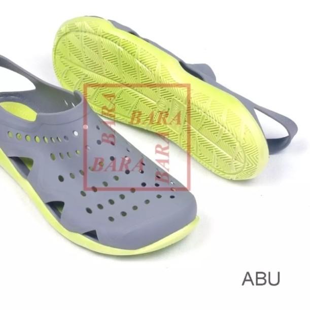 SEPATU SANDAL JELLY KARET PRIA IMPORT LUOFU ZH 6007 - Hitam, 44