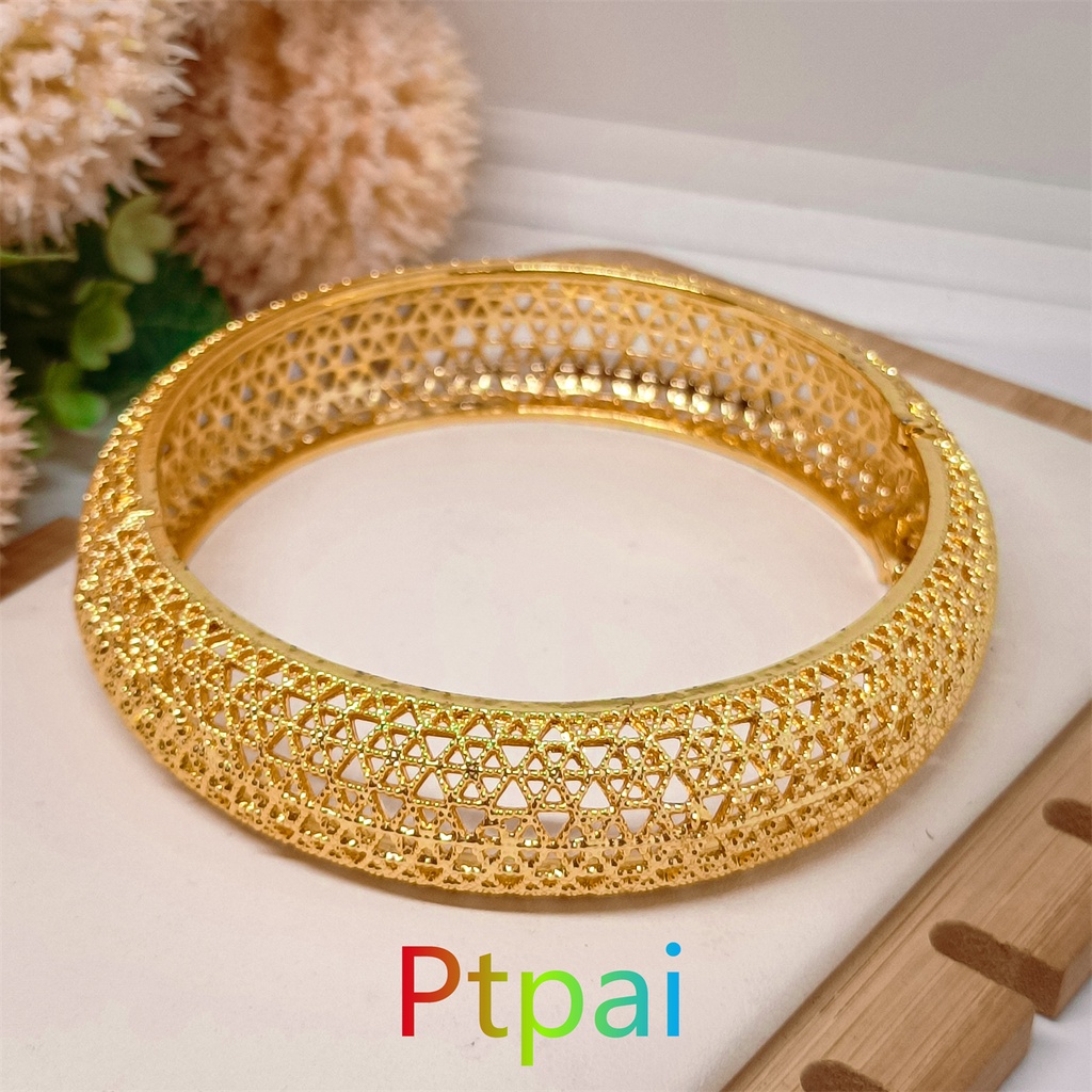 Gelang Keroncong Gelang tangan wanita lapis emas 24K gold xuping