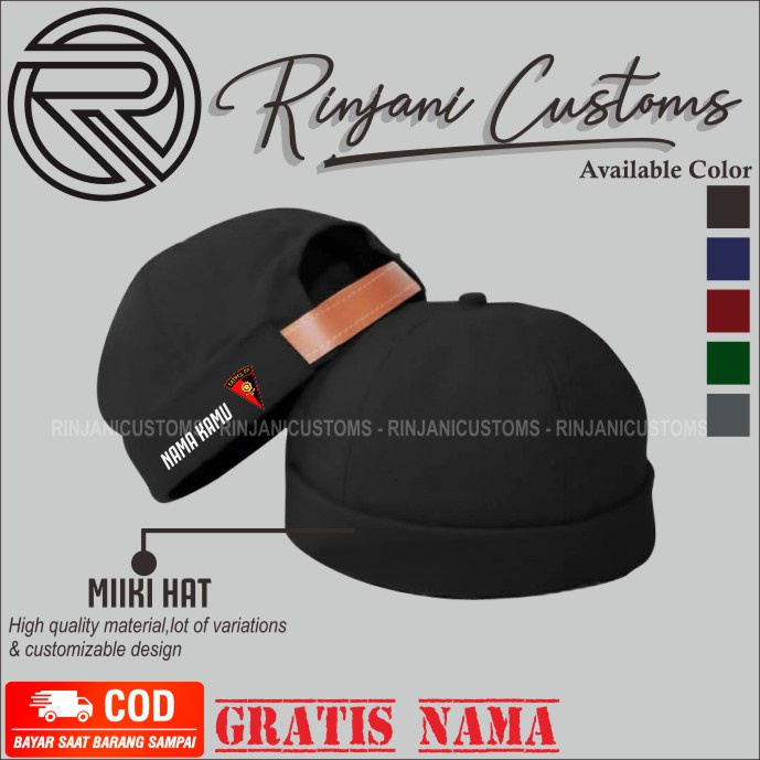 TOPI MIKIHAT SATPOL PP /MIKIHAT POLISI PAMONG PRAJA GRATIS NAMA