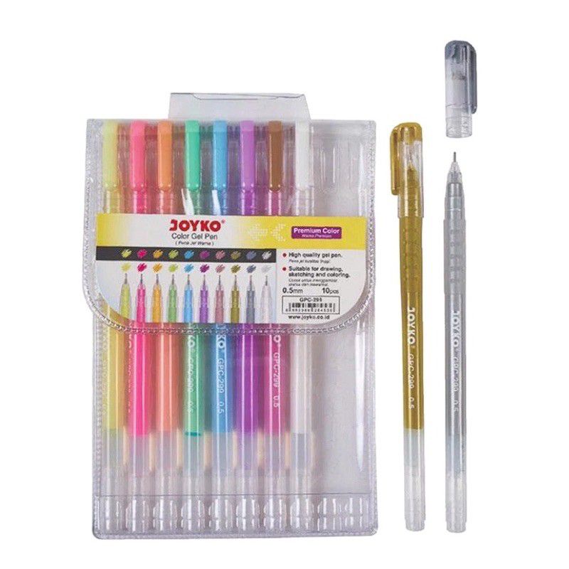 

pulpen gel joyko color GPC-299 premium set 10