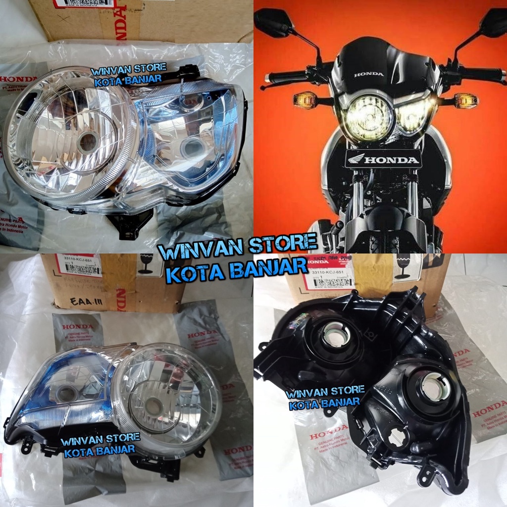 Reflektor honda tiger new revo pece/lampu depan tiger new pc/refektor depan Ori AHM 33110-KCJ-851