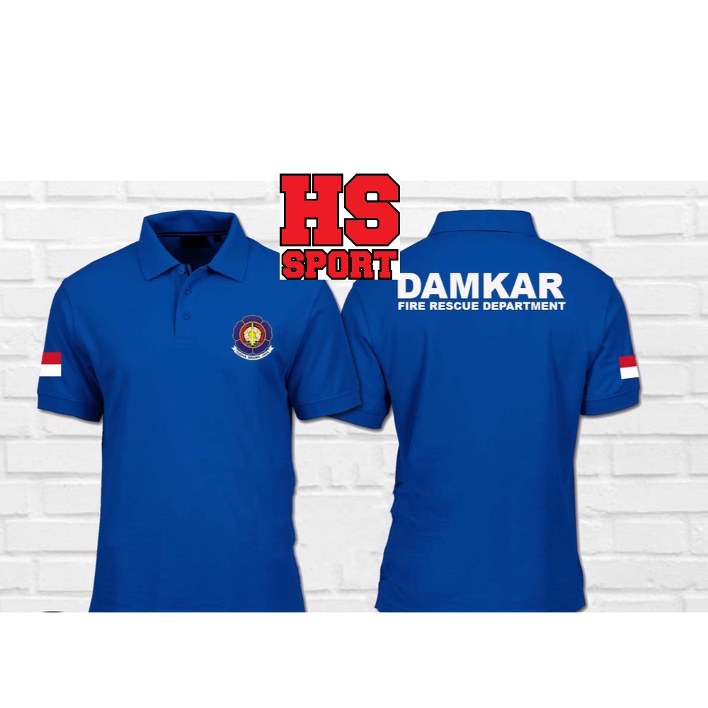 POLO DAMKAR - KAOS POLO DAMKAR - BAJU KERAH DAMKAR - PEMADAM KEBAKARAN