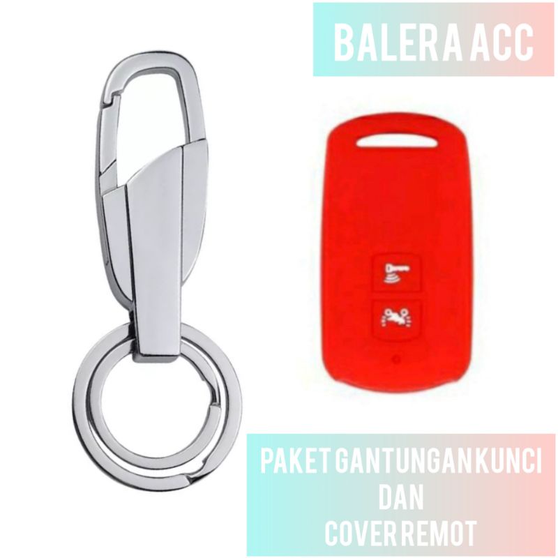 Paket gantungan kunci Stainless Dan Cover remot Scoopy 2021 - 2022