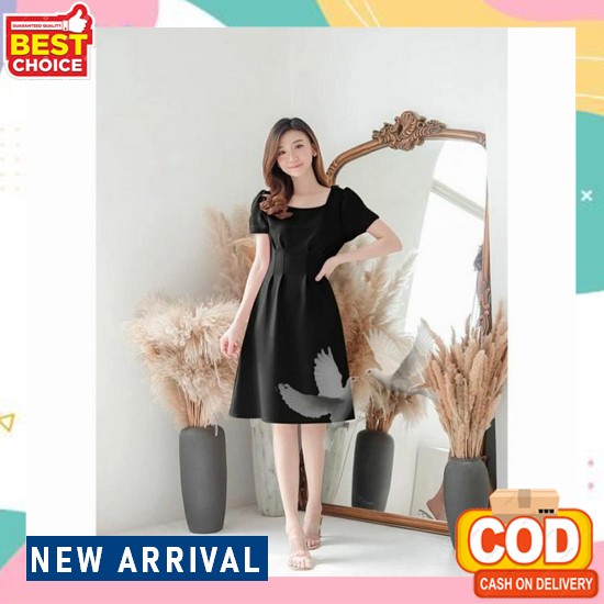 Baju Dress Pesta Wanita Kondangan Moscrepe Tile Dewasa Remaja Terbaru 2022 Kekinian Imlek Natal Kuen