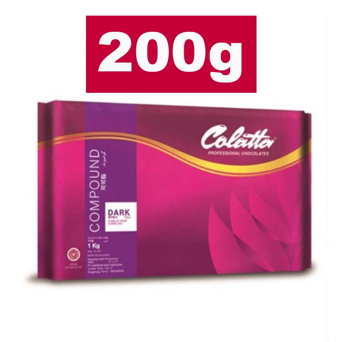 

Colatta Dark Compound 200 GRAM Coklat Hitam Compound Chocolate Collata