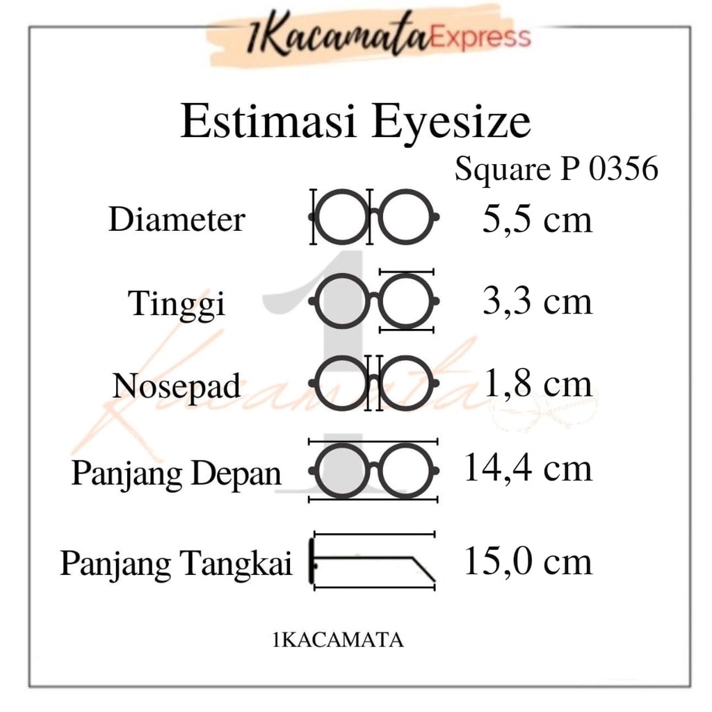 KACAMATA FRAME PRIA SQUARE P 0356