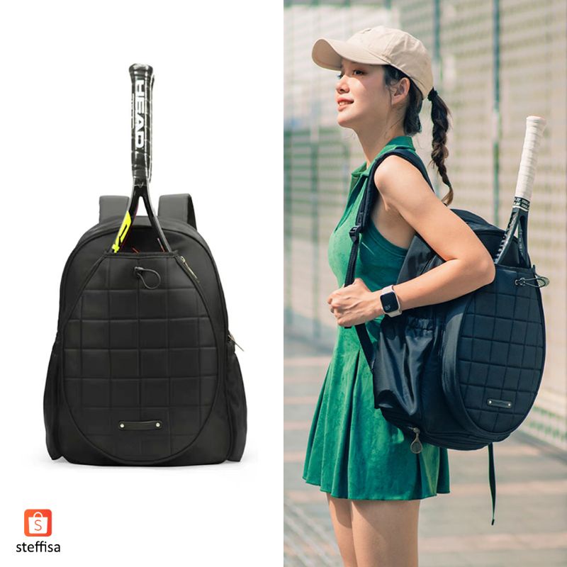 TAS PUNGGUNG RAKET GREATSPEED | olahraga bulu tangkis badminton tenis tennis backpack sports bag stylish minimalist casual original asli baru new impor premium putih hitam