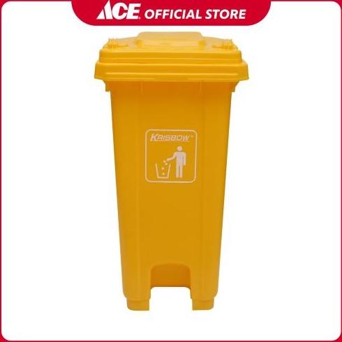 Ace - Krisbow 120 Ltr Tempat Sampah Plastik Outdoor - Kuning barang ready terus