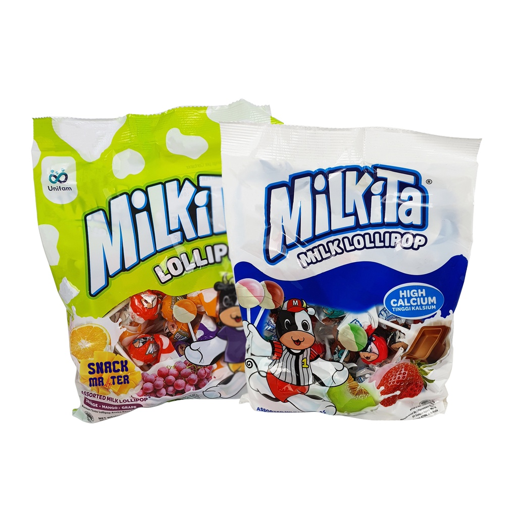 

Permen Milkita Lolipop Refill Zak - Netto 360 gr Isi 40 pcs
