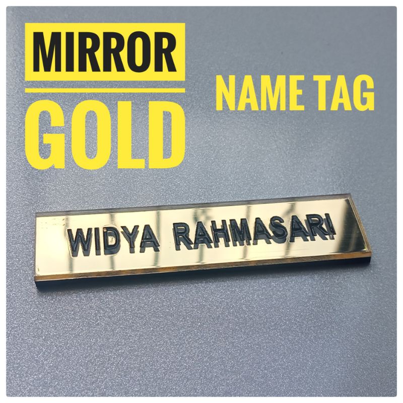 Mirror Name Tag Cemiti &amp; Magnet