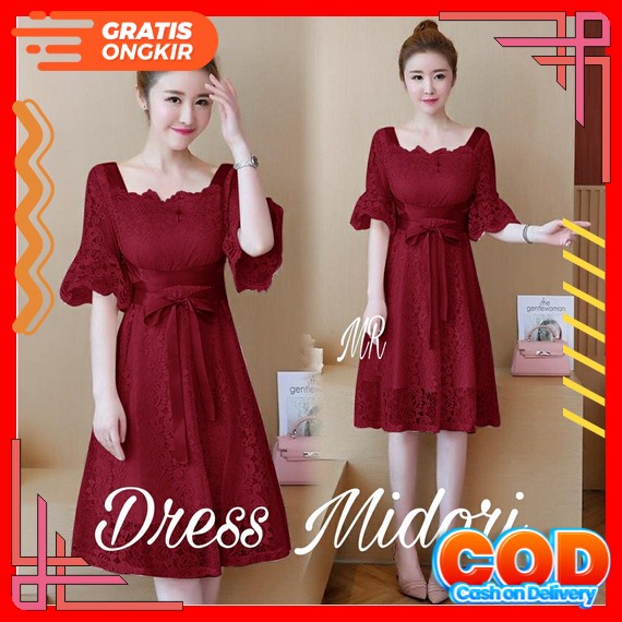 Dress Wanita Import Terbaru Dres Natal Cewek Kekinian 2022 Korea Mini Kondangan Murah Casual [Dress 