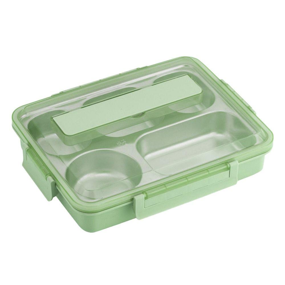 Preva Lunch Box Microwavable Rectangle Grid Untuk Pelajar Pekerja Kantor Wadah Makanan