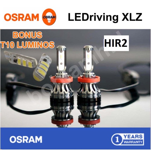 Lampu LED Mobil HIR2 9012 OSRAM XLZ New Generation Bohlam Putih LED Plus Gratis 2pcs T10 Still Putih