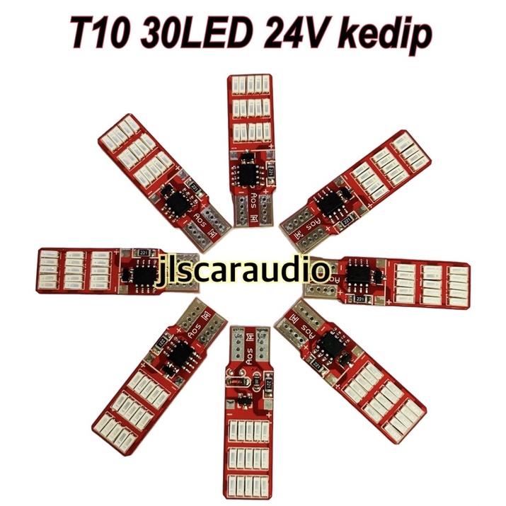 T10 30led 24V-buss/truck Fade Lampu Senja Kedip/flash