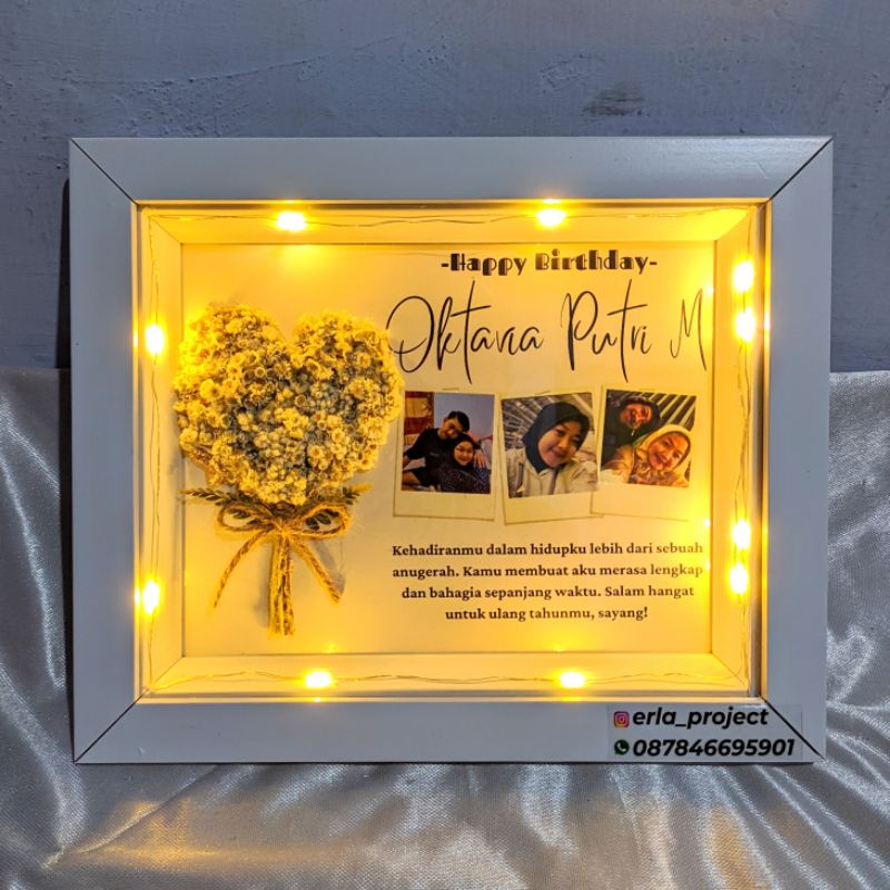

KADO ULANG TAHUN KADO COWOK CEWEK KADO AESTHETIC FLOWER IN FRAME