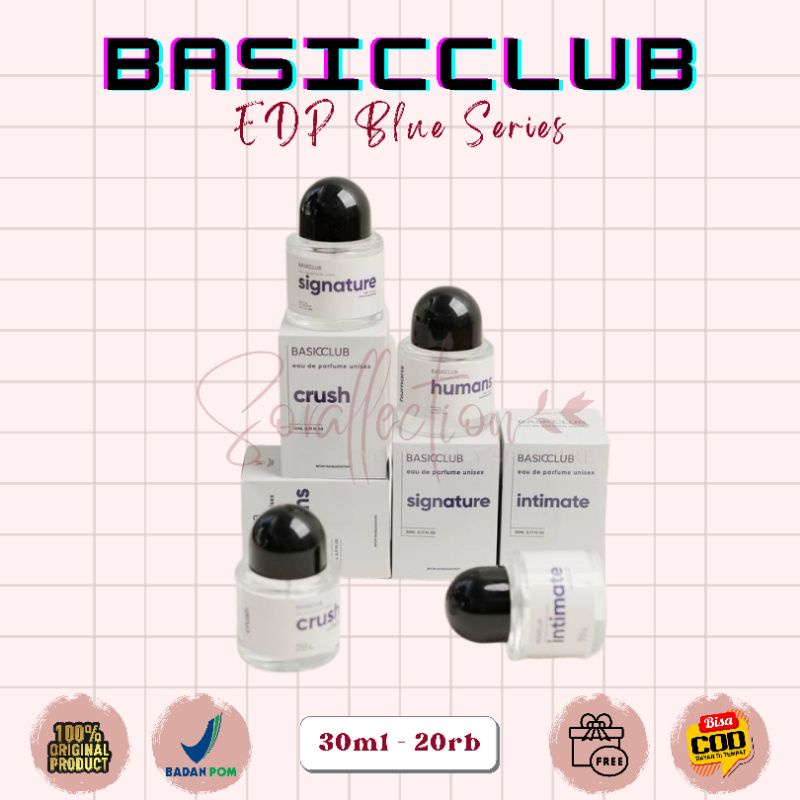 [FREE GIFT - COD] Parfume Basicclub Blue Series Sisterbrand Geamoore | Parfum Murah Viral Roll On Sp