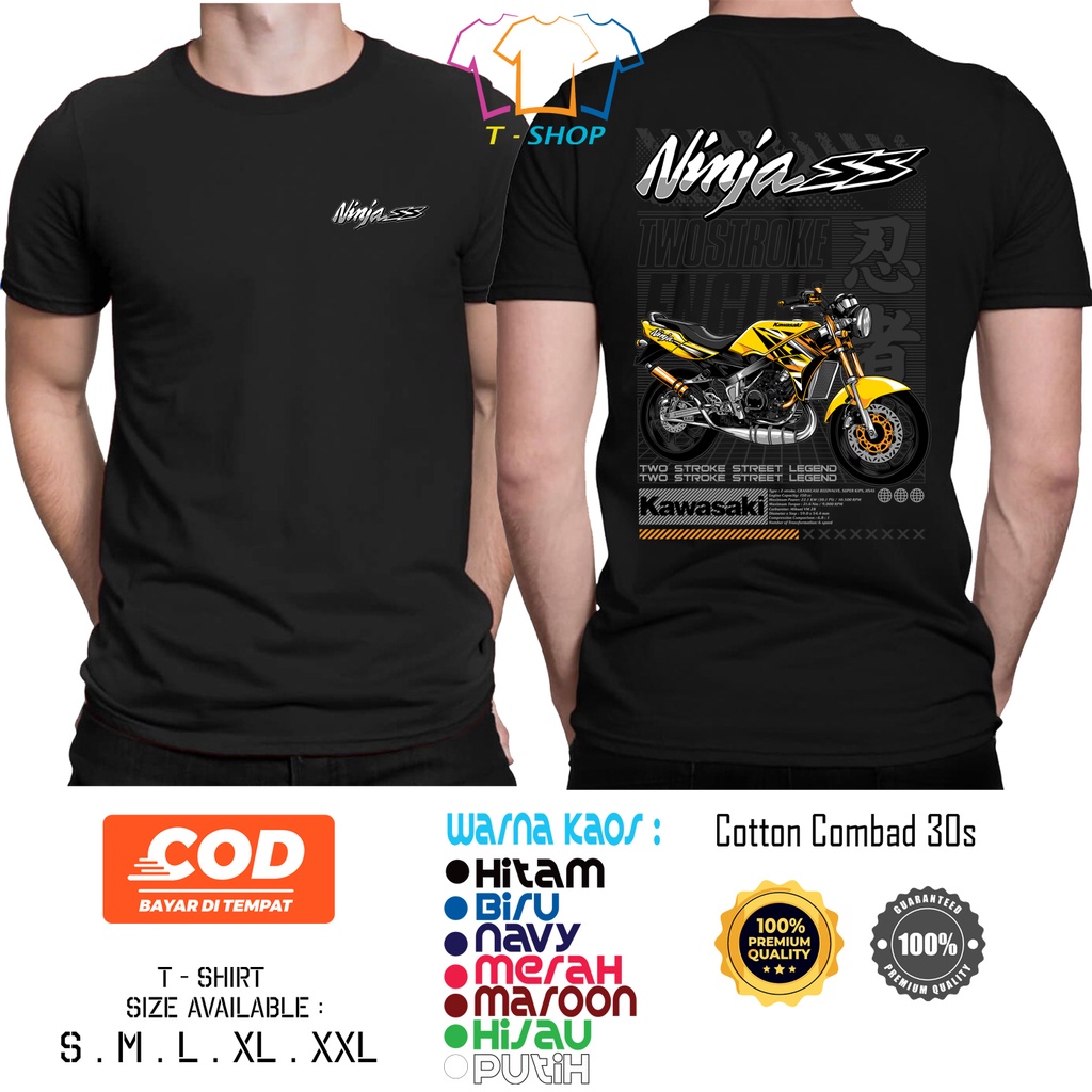 Kaos Baju NINJA SS 150  / Kaos Ninja Kawasaki Motor / Kaos Distro Otomotif Pria-wanita Keren