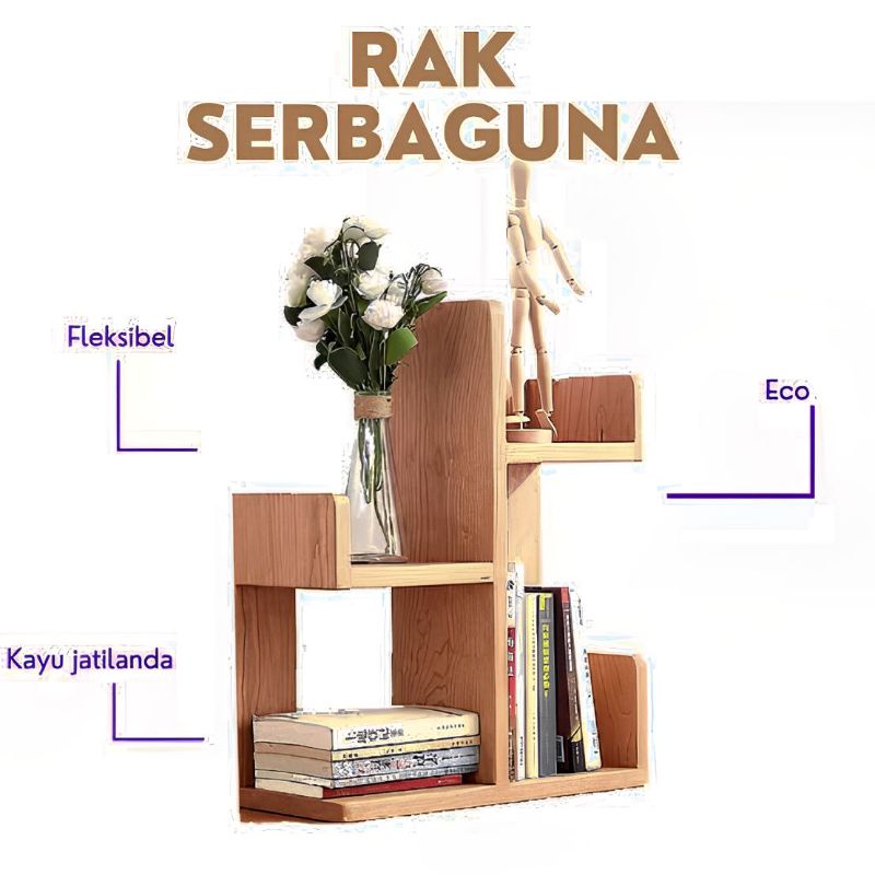 Jual Rak Buku Kayu Shopee Indonesia