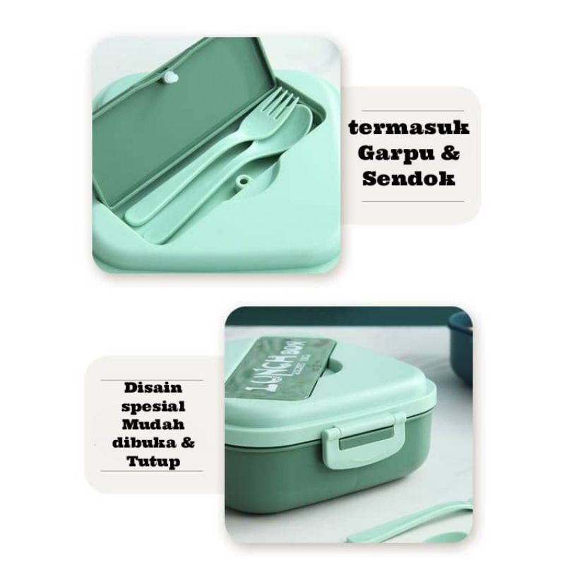 Kotak Makan Bento Lunch Box Set /Tempat makan