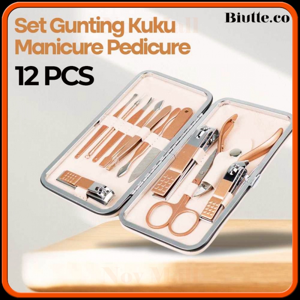 Gunting Kuku Nail Art Set Manicure Pedicure 12 PCS -BY466