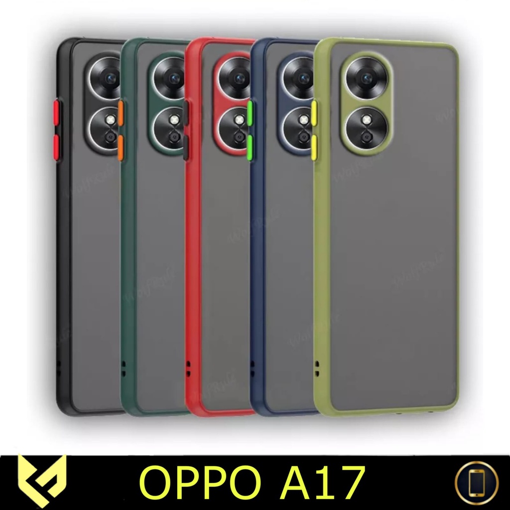 Soft Case Silikon Oppo A17 My Choice Aero Color Button Matte Frame Camera