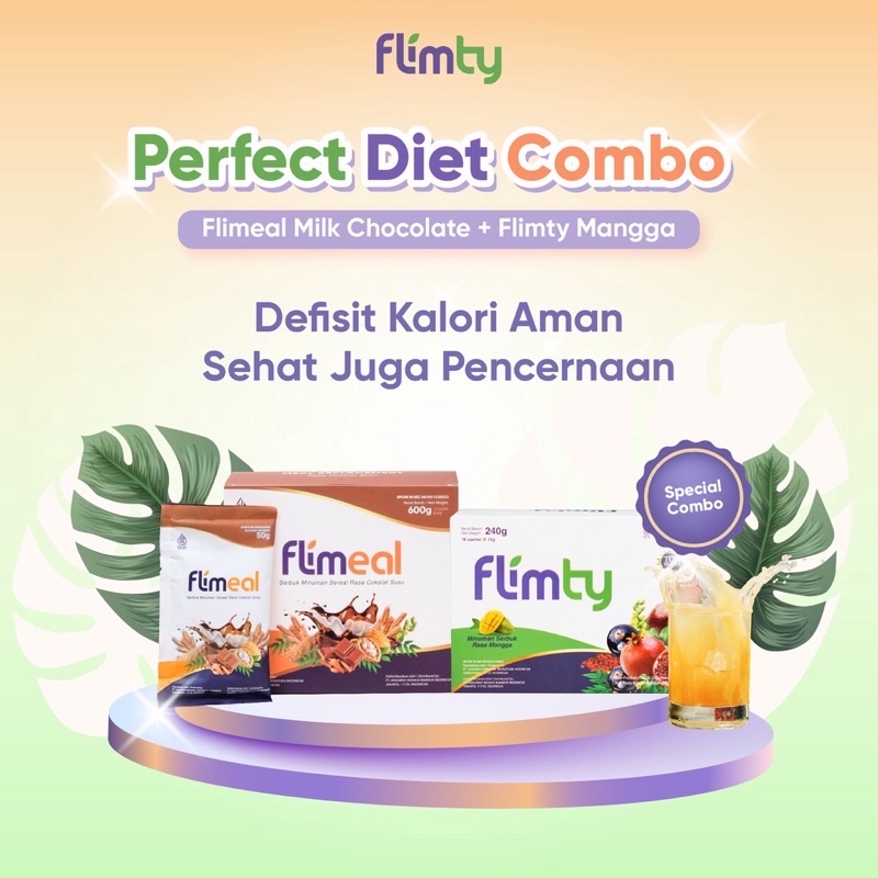 Flimty Diet Combo - 1 Box Flimty dan 1 Box Flimeal | Flimty Flimeal Pontianak 100% Original | Agen R