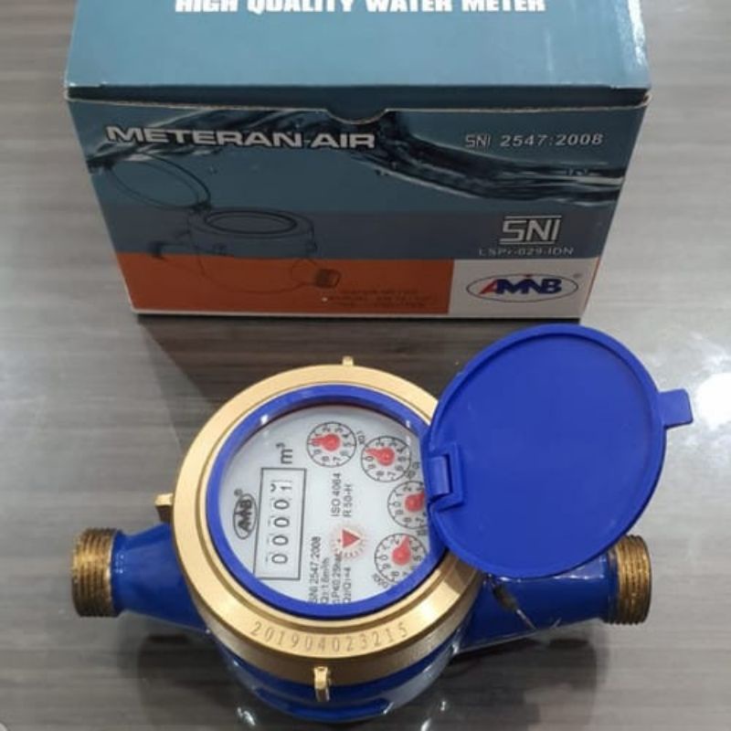 METERAN AIR DRAT KUNINGAN BODY BESI MEREK AMNB 1/2&quot;