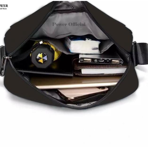 Polo Power 012S Tas Slempang Pria Sling bag Import Tas Polo Original - Cokelat, Medium