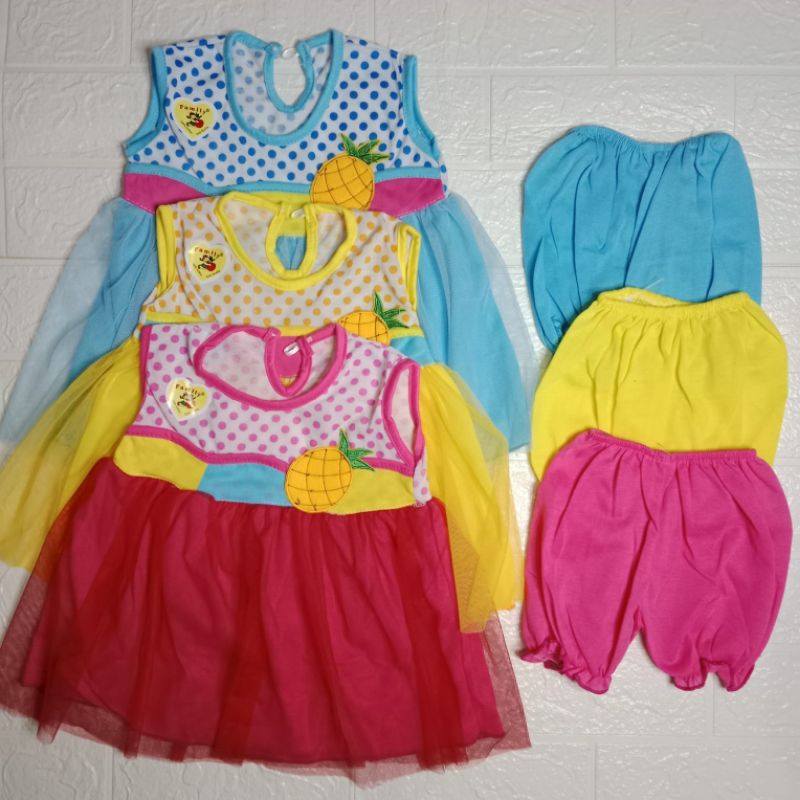 Dress tile Bayi Perempuan 3-9 bulan