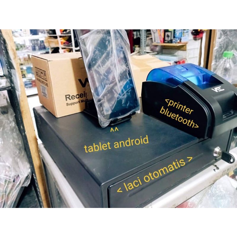 Jual Paket Mesin Kasir Android Siap Pakai Pakai Packing Kayu Shopee Indonesia 0421