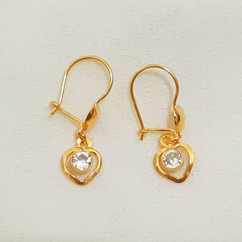 Anting Kait Hati Emas Muda 1/2 Gram