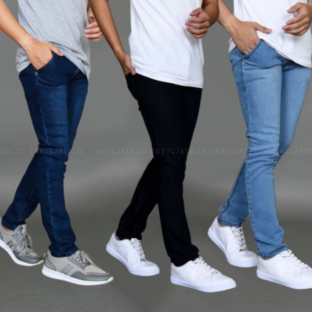 Celana Jeans Pensil Pria Jins Jean Panjang Laki Cowok Dewasa Slimfit Skinny