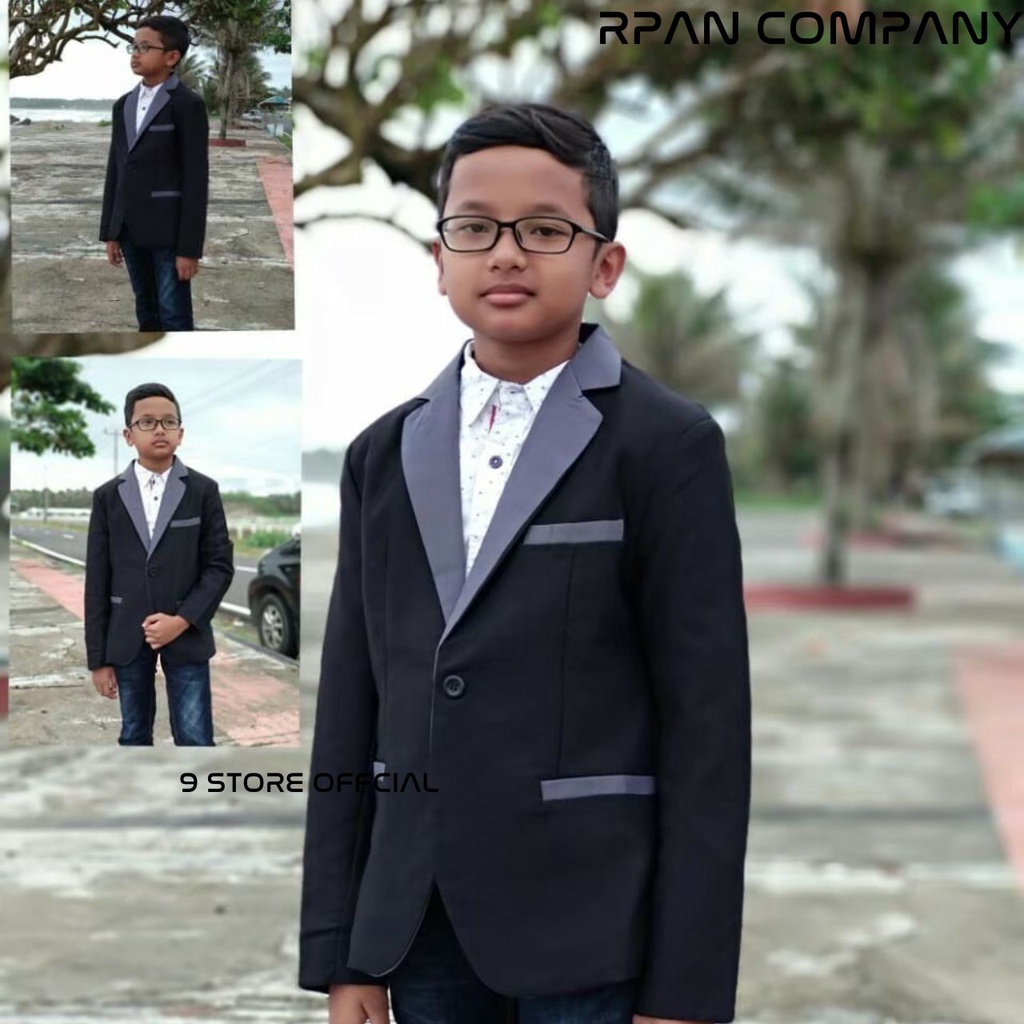 9Storeofficial - Blazer Anak Pria / Jas Blazer Anak / Jas Untuk Anak / Jaz Blazer Formal.