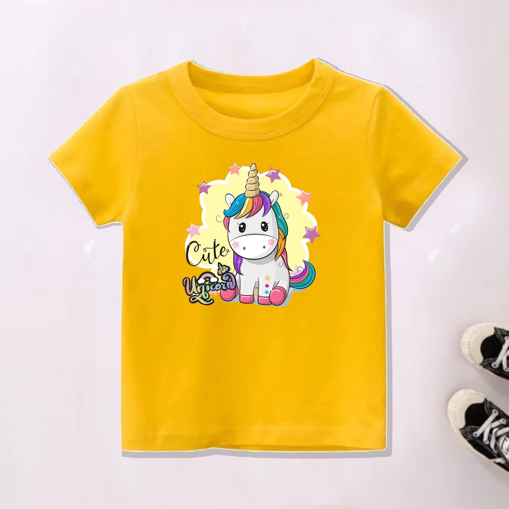 PVJ - Kaos Unicorn Anak Perempuan Lengan Pendek