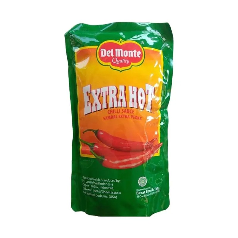 

DEL MONTE SAUS EXTRA HOT 1kg/saus termurah/saus terenak/saus terlaris