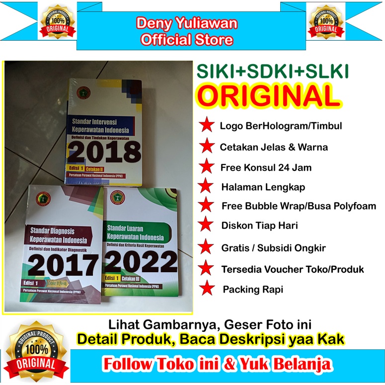 ORIGINAL Buku SDKI - Buku SIKI - Buku SLKI ORIGINAL - Buku Standar Keperawatan Indonesia PPNI Berhol