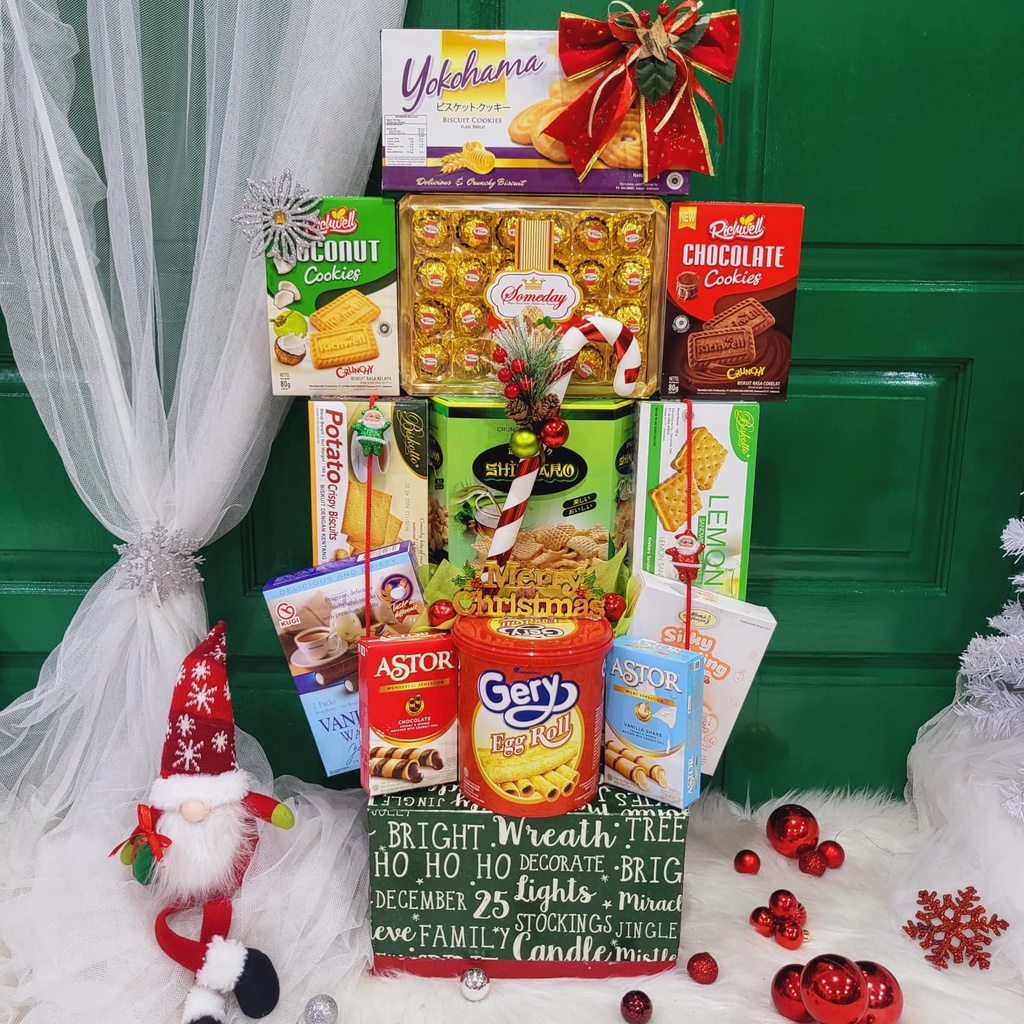 

Paket Dekorasi Hampers Natal Christmas Parcel Hadiah Kue Kering 330